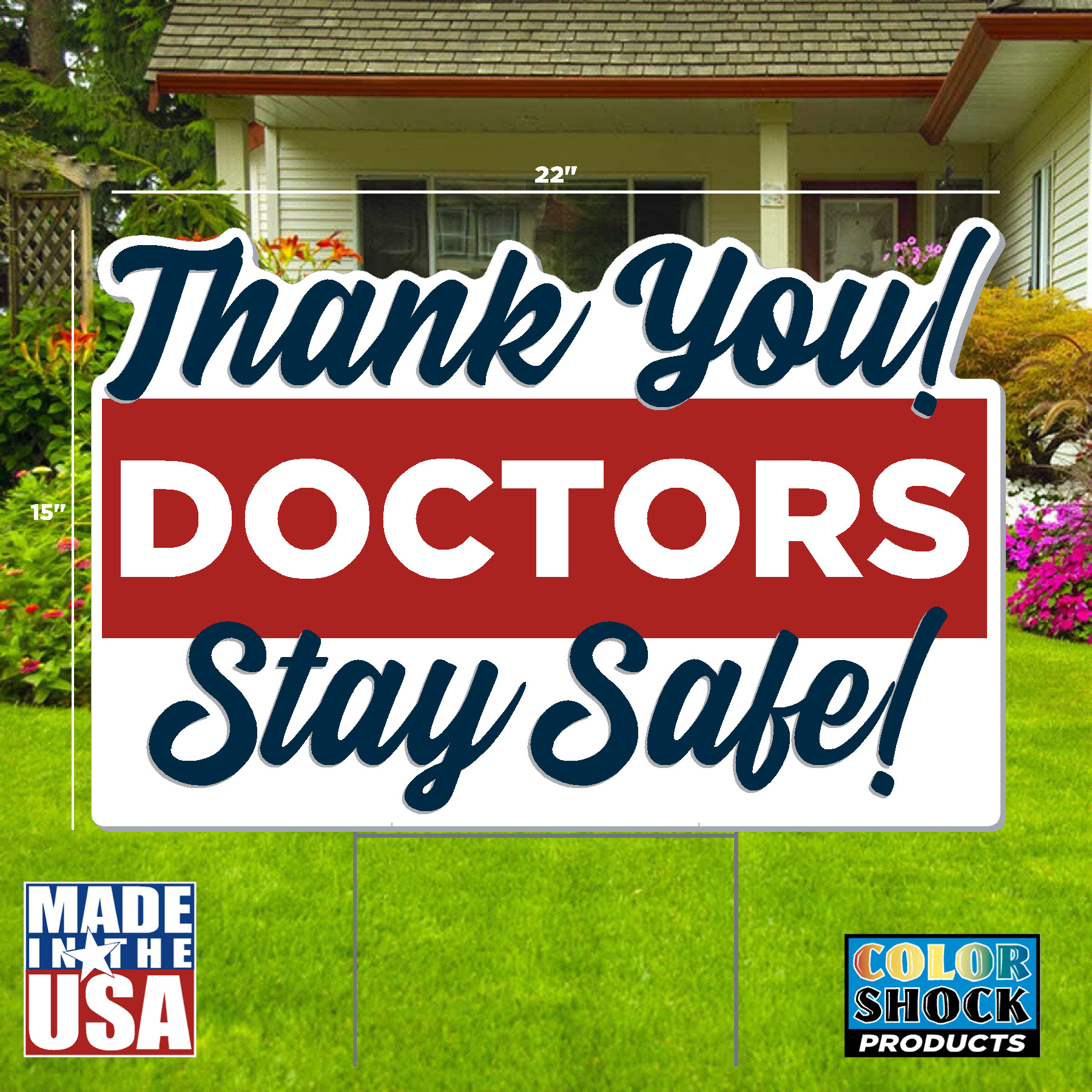 Thank You Doctors Lawn Sign