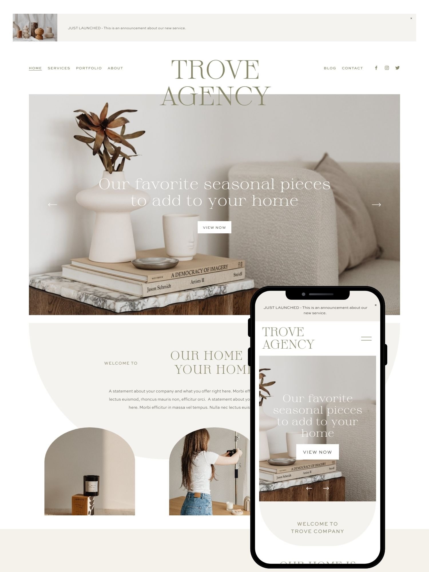 Trove Agency - Squarespace