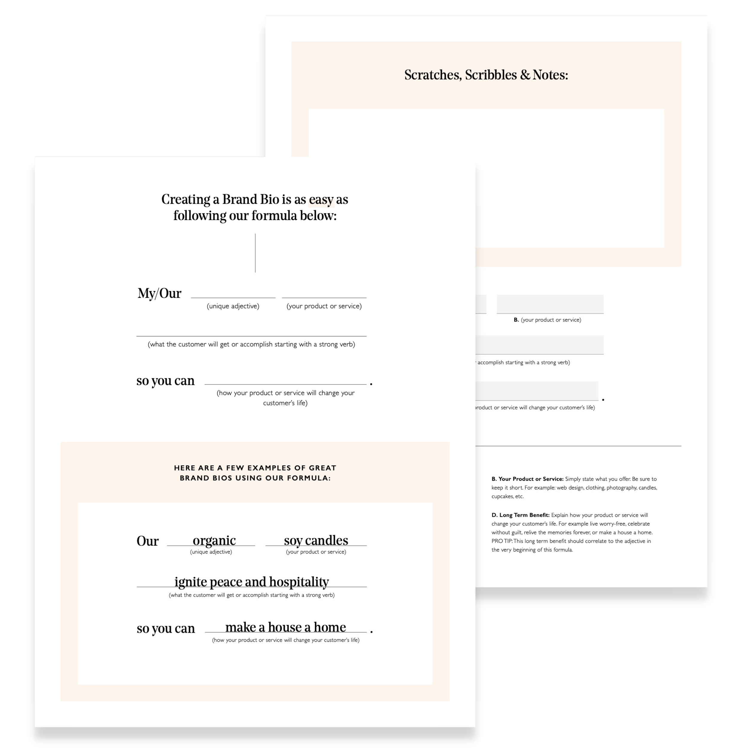 free marketing resource for crafting a brand bio
